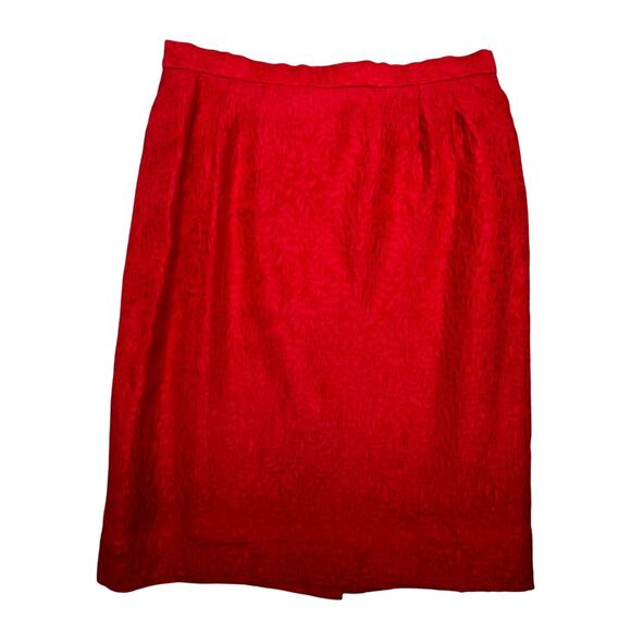 Richard Warren Vintage 80s Red Silk Suit Set 4 | Skirt Cherry-Coded Old Money - Picture 11 of 16